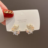 Fashion Flower Butterfly Earrings Women Temperament Sweet Personality Design Sense Earring Party Jewelry Gift