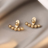 Korean Earing Claw Ear Hook Clip Earrings for Women Shiny Four-Prong Setting Gold Color Ear Earrings Wedding Fashion Jewelry