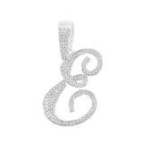 Maytrends New A-Z Cursive Letter Paved Crystal Pendant Necklace For Women Bling Initial Alphabet Rope Chain Necklace Jewelry