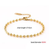 Maytrends Bracelets With Stainless Steel Beads Bracelets For Women Gold Color Bracelet Heart Pendant Bracelets Charm Bracelet Jewelry Gift