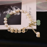 Vintage Freshwater Beads Charms Bracelets for Women Luxury Jewelry Cubic Zircon Bracelet  Bangles