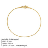 Maytrends 316L Stainless Steel Round Snake Chain Bracelet For Women Minimalist Link Bracelets Jewelry Wholesale/Dropshipping