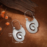 Curl Metal Hoop Earrings for Women Jewelry Tribal Silver Color Hollow Spiral Winding Hanging Dangle Earrings earings