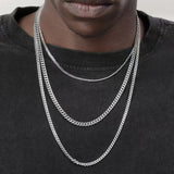 Maytrends Hip Hop Cuban Chain Necklace Rock Stainless Steel Basic Chain Men Necklace Simple Necklace For Women Fashion Party Jewelry