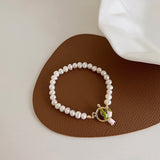 New Fashion Delicate Pearl Tulip Bracelets Women Temperament Design Senior Sense Sweet Bracelet Party Jewelry Gifts