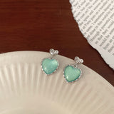 Sweet Dream Color Changing Love Mermaid Concubine Light Green Earrings Shiny INS Style Earrings Party Jewelry Gift Accessories