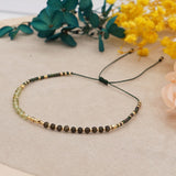 Dainty Tiny Faceted Multicolor Tourmaline Crystal Beads Bracelet for Women Delicate Small Natural Stone Stacking Bracelet