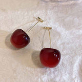 New Exaggerated Fun Fruit Cherry Dangle Earrings Women Personalized Small Fresh Long Earring Party Jewelry Gifts