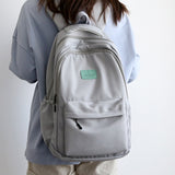 Solid Color Nylon Backpack