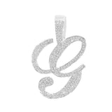 Maytrends New A-Z Cursive Letter Paved Crystal Pendant Necklace For Women Bling Initial Alphabet Rope Chain Necklace Jewelry