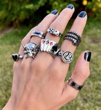 Maytrends Lost Lady Eternal Snake Joker Poker Barb Wire Teddy Bear Black Happy Fack Love Banner Brain Heart Ring