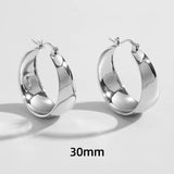 Maytrends Stainless Steel Big Circle Hoop Earrings for Women Creative Silver Plated Thread Twisted Ear Buckle Huggies Statement Jewelry