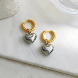 Trendy Asymmetric Natural Freshwater Pearl Earrings New Trend Double Circle Dangle Earrings French Unusual Drop Earrings