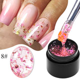 Maytrends Dried Flower Gel Nail Polish Natural Blue Purple Pink Flower Fairy Gel Soak Off UV LED Nail Art Painting Varnishes