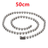 Maytrends 2.4mm Rock Stainless Steel Necklace For Men Fashion Silver Color Bead Long Chain Necklace Hip HOP Women Jewelry Gift Boyfriend