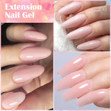 Maytrends 8ml Extension Nail Gel White Clear French Nail Art DIY Hard Gel For Quick Prolong Nails Finger Form Manicure Tips Tools