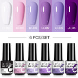 Maytrends 6Pcs/Set Gel Nail Polish Popular Colors In Autumn Semi Permanent Soak Off UV LED Nail Art Gels Nail Gel Polish