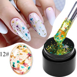 Maytrends Dried Flower Gel Nail Polish Natural Blue Purple Pink Flower Fairy Gel Soak Off UV LED Nail Art Painting Varnishes