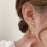 Korean Elegant Geometric Small Pearl Ear Studs for Women Exquisite Pearl Earrings Fashion Earring Party Wedding Jewelry
