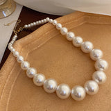 Maytrends French Vintage Style Baroque Imitation Pearl Necklace Women's Elegant Collar Chain Luxury Necklaces Jewelry Wholesale