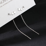 Trend Simulation Pearl Long Earrings Female Moon Star Flower Rhinestone Wedding Pendant Earrings Fashion Korean Jewelry Earrings