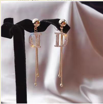 New Temperament Tassel Pearl Two-band Long Stud Earrings For Women Korean Fashion Earring Daily Birthday Party Jewelry Gifts