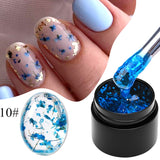 Maytrends Dried Flower Gel Nail Polish Natural Blue Purple Pink Flower Fairy Gel Soak Off UV LED Nail Art Painting Varnishes