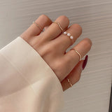 Maytrends New Ins Aesthetic Colorful Transparent Resin Acrylic Rings Set for Women Geometric Irregular Square Ring Jewelry