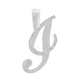 Maytrends New A-Z Cursive Letter Paved Crystal Pendant Necklace For Women Bling Initial Alphabet Rope Chain Necklace Jewelry