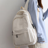 Solid Color Nylon Backpack