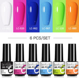 Maytrends 6Pcs/Set Gel Nail Polish Popular Colors In Autumn Semi Permanent Soak Off UV LED Nail Art Gels Nail Gel Polish