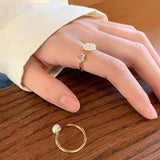 Heart Opening Ring for Female Ins Small Design Sense Ring Birthday Party Jewelry Gift Accessories