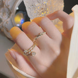 New Love pentagram Ring Female Fashion Premium Adjustable Ring Birthday Party Jewelry Gift Accessories