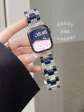 Maytrends Clear Acrylic Ice Cubes Resin Strap For Apple Watch 41mm 45 38 42 44 40 mm Girl Watchband For iwatch 7 6 Wrist Belt Accessories