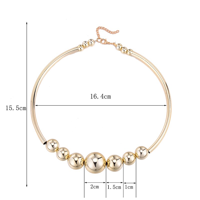 New Advanced Simple Elegant Metal Circle Choker Necklace For Women Korean Fashion Necklaces DailyJewelry Birthday Party Gifts