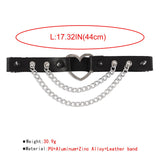 Punk Rock Sexy Leg Chain Leather Elastic Spiked Leg Harness For Women Girls Goth Heart Thigh Garter Belt Rave Body Jewelry