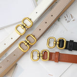 Maytrends Fashion Pu Leather Belt For Women Designer Metal Buckle Waist Strap Female Jeans Dress Trouser All-match Decorative Waistband