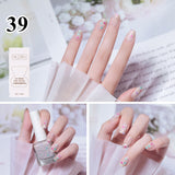 Maytrends 40 Colors Nail Polish Quick Dry No-bake Lasting Oil-based Nude Color Ice Through Semi-permanent Varnish Manicure Nail Art 10ml