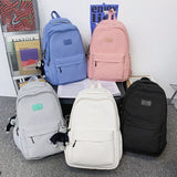 Solid Color Nylon Backpack