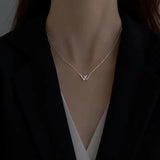 Maytrends New Shiny Butterfly Necklace Ladies Exquisite Double Layer Clavicle Chain Necklace Jewelry for Ladies Gift