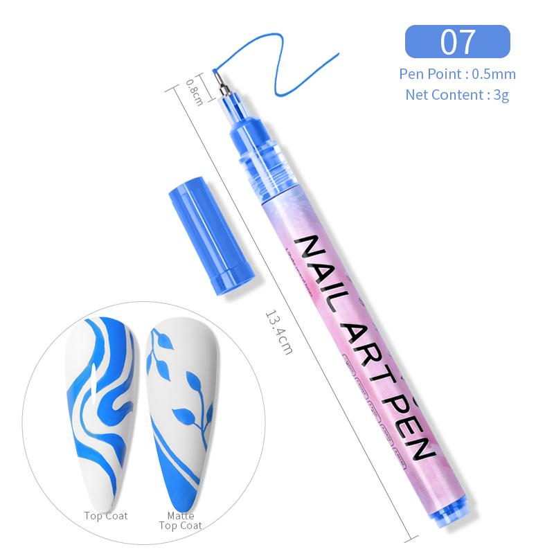 Maytrends Nail Art Drawing Graffiti Pen Waterproof Painting Liner Brush DIY 3D Abstract Lines Fine Details Flower Pattern  Manicure Tools