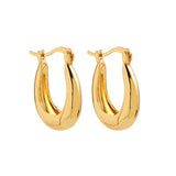 Maytrends New Trendy Geometric Twisted Thick Hoop Earrings Fashion Gold Color Big Round Circle Earrings for Women Punk Hiphop Jewelry Gift