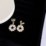 Korean Asymmetric Love Earrings Love Letter Fantasy Flower Temperament Simple Daily Earrings Birthday Party Gift Accessories