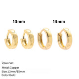 Maytrends Classic Stainless Steel Ear Buckle for Women Trendy Gold Color Small Large Circle Hoop Earrings Punk Hip Hop Jewelry Accessories