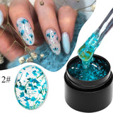 Maytrends Dried Flower Gel Nail Polish Natural Blue Purple Pink Flower Fairy Gel Soak Off UV LED Nail Art Painting Varnishes