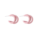 Maytrends New Korean Acrylic Pink Geometric Earrings For Women Cute Romantic Round Flower Heart Candy Color Fashion Jewelry Brincos