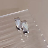 Maytrends Unusual Splice Heart Square Earrings for Women New Design Trend Romantic Love Earing Fashion Jewelry Unique Accessories